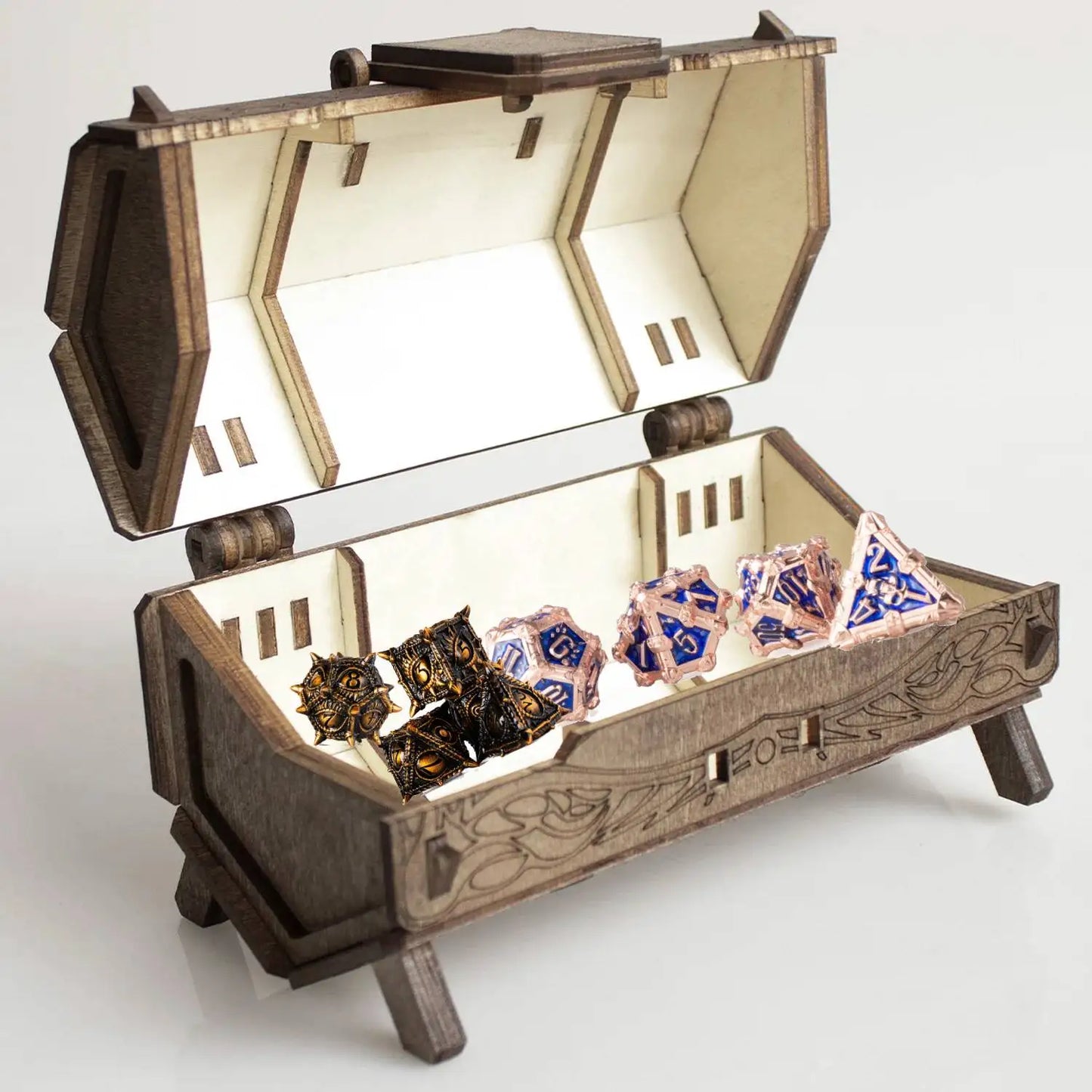 Boîte à dés DnD pour joueurs de jeux de rôle, pour donjons et dragons, boîte de collection de dés pour joueurs de RPG, tour de collection de dés