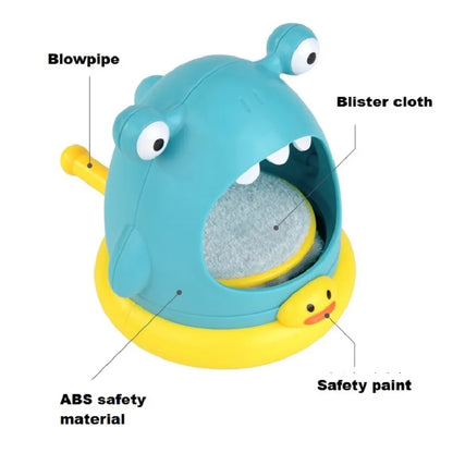 Children Soap Machine Blowing Bubble Baby Bath Aerator Outdoor Foam Maker Cute Cartoon Shark and Crab Bathroom Swimming Pool Toy