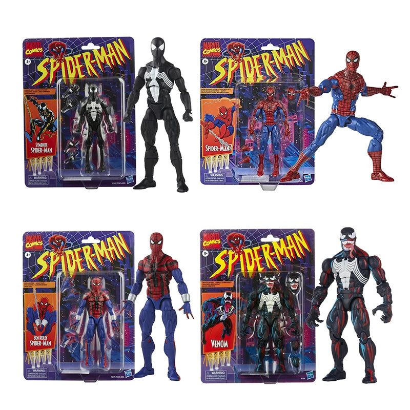 Figuras de acción de Marvel Legends de Anime, Symbiote, Spiderman, Peter Parker, muñeco de PVC, Spider-Man, Deadpool, Ben Reilly, modelo de juguetes