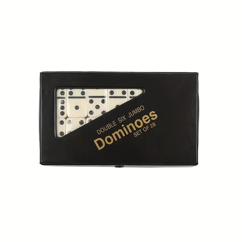 Juego de dominó de 28 piezas de doble seis para entretenimiento, ocio, viajes, divertido juego de mesa, dominó, juguete de rompecabezas para niños, regalo