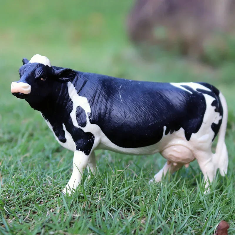 2024 Simulation Mignon Animaux De La Ferme Lait Vache Bovin Veau Angus Taureau OX Buffalo Modèle Figurines D'action Éducatif Mignon Jouet Enfant Cadeau