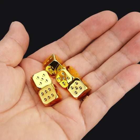 13mm gold-plated dice silver golden dice sieve bar supplies KTV card room color board game dice