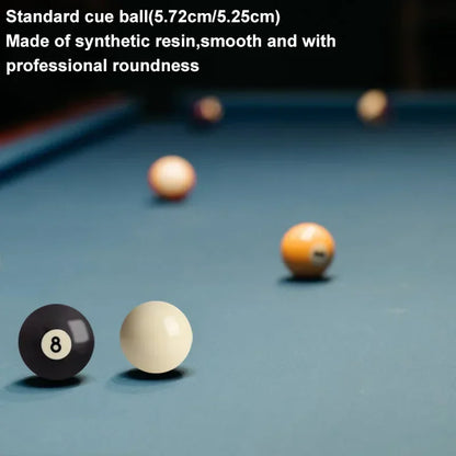 1 boule de billard 52,5/57,2 mm standard/cristal noir 8 boules de billard de remplacement pour entraînement de billard en résine