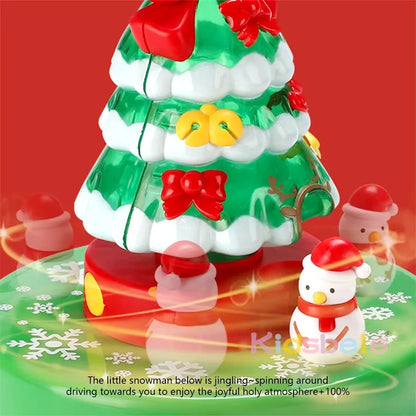 Christmas Tree Music Box Musical Box Portable Christmas Scene Kids Gift Novelty Crystal Ball Music Box