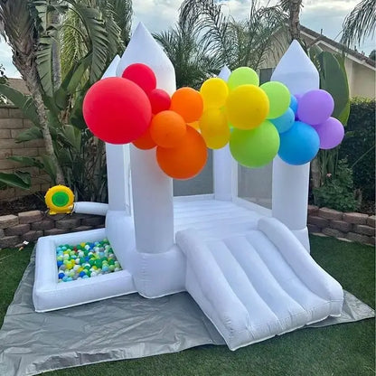 Commercial Grade PVC/Oxford Inflatable Bubble House White Bounce House with Slide for Party/Event/Wedding for sale