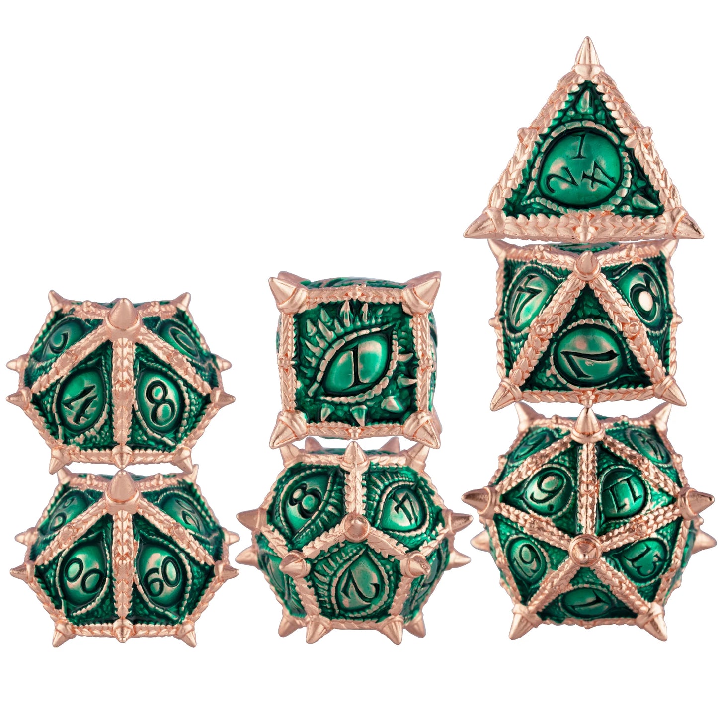 Jeu de dés de jeu de rôle en métal DnD pour jeux de rôle Donjons et Dragons Dés DND pour dés de divination de fête de tarot D20 D10 D6