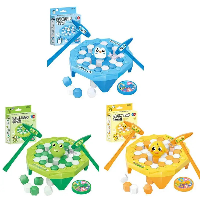 Jeu de brise-glace Mini piège à pingouin Briser la glace Activer la fête de famille Briser la glace Puzzle pour enfants Table à frapper Bloc Divertissement Jouet