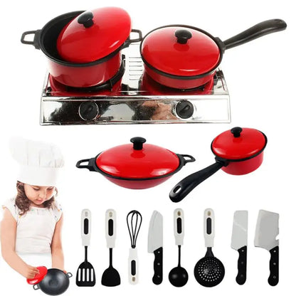 Accessoires de cuisine pour enfants Ensemble de jeu de cuisine pour tout-petits avec casseroles, poêles, ustensiles, ustensiles de cuisine, jouets, aliments pour enfants