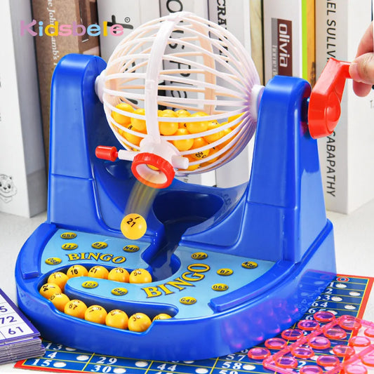 Children's Parent-Child Manual Lottery Number Ball Machine Toy Large Bingo Lottery Simulation Children Desktop Interactive Toys