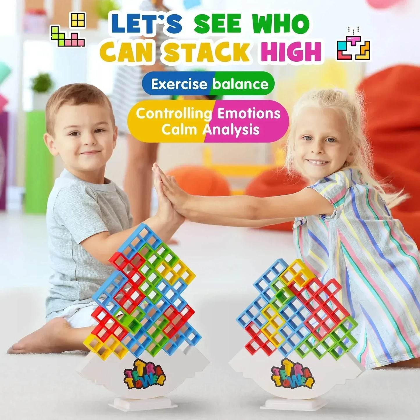 Puzzles Tetra Tower Fun Balance Stacking Building Blocks Jeu de société pour enfants adultes amis équipe dortoir famille soirée de jeux fête