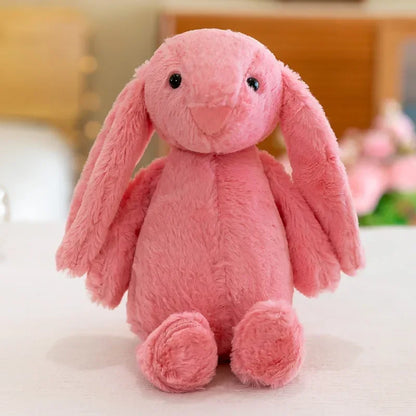 Conejo de peluche de 30 cm, bonito juguete de peluche, compañero de sueño para bebés, conejo de orejas largas, regalo para niños