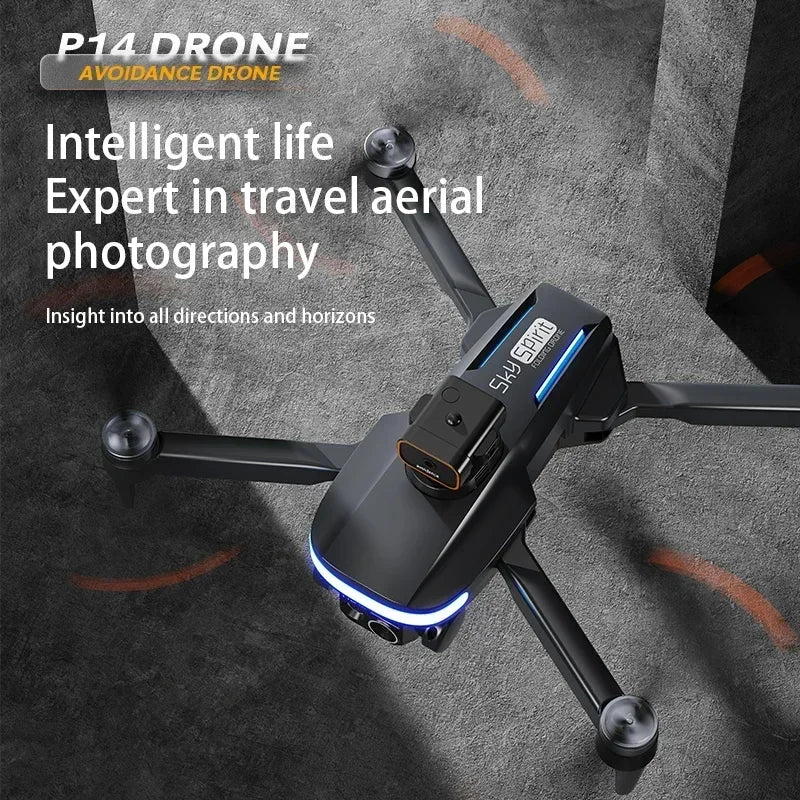 2024 NUEVO P14 Mini Drone 4k Profesional 8K HD Cámara Evitación de Obstáculos Fotografía Aérea Flujo Óptico Cuadricóptero Plegable