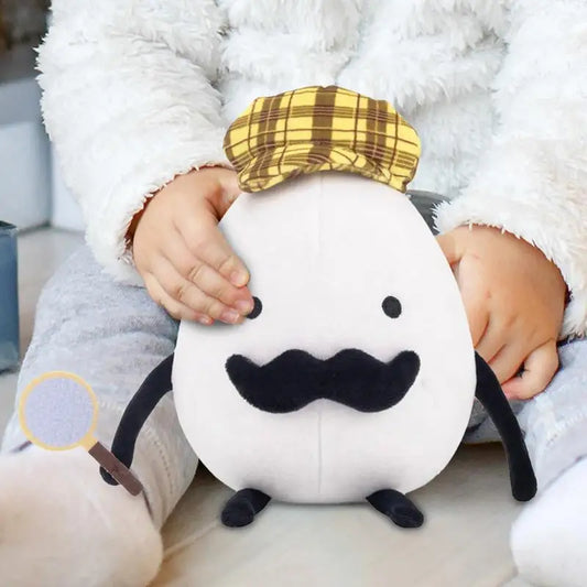 Detective Egg Plush Toys 25cm Stuffed Plushies Cartoon Doll Pillow Game Peripherals Doll for Fans Kids Christmas Birthday Gifts