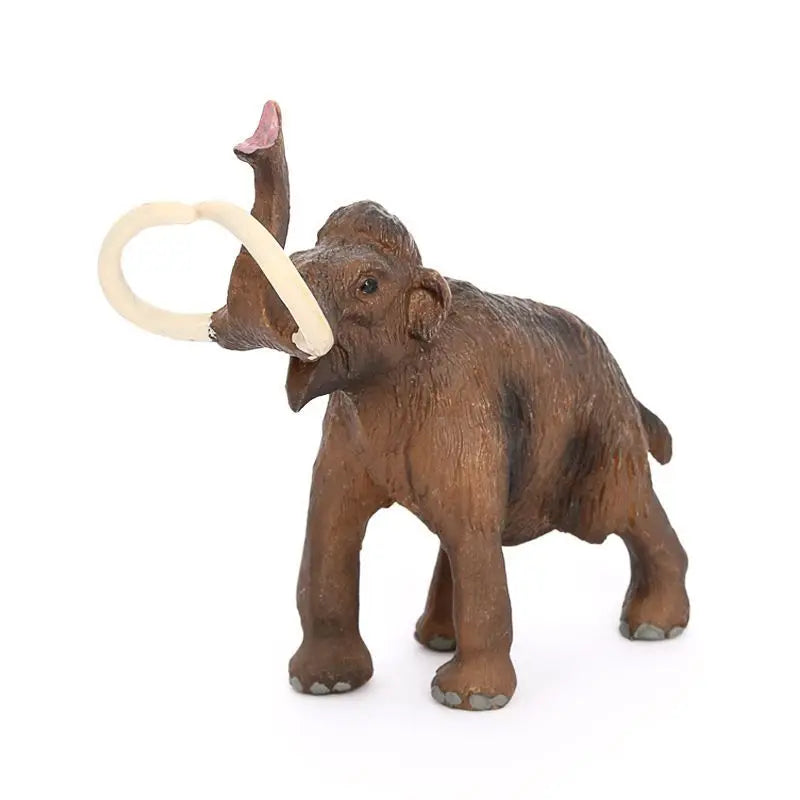 Ensemble de simulation de faune sauvage, éléphant à poils longs, modèle de mammouth, jouets préhistoriques en bioplastique pour enfants