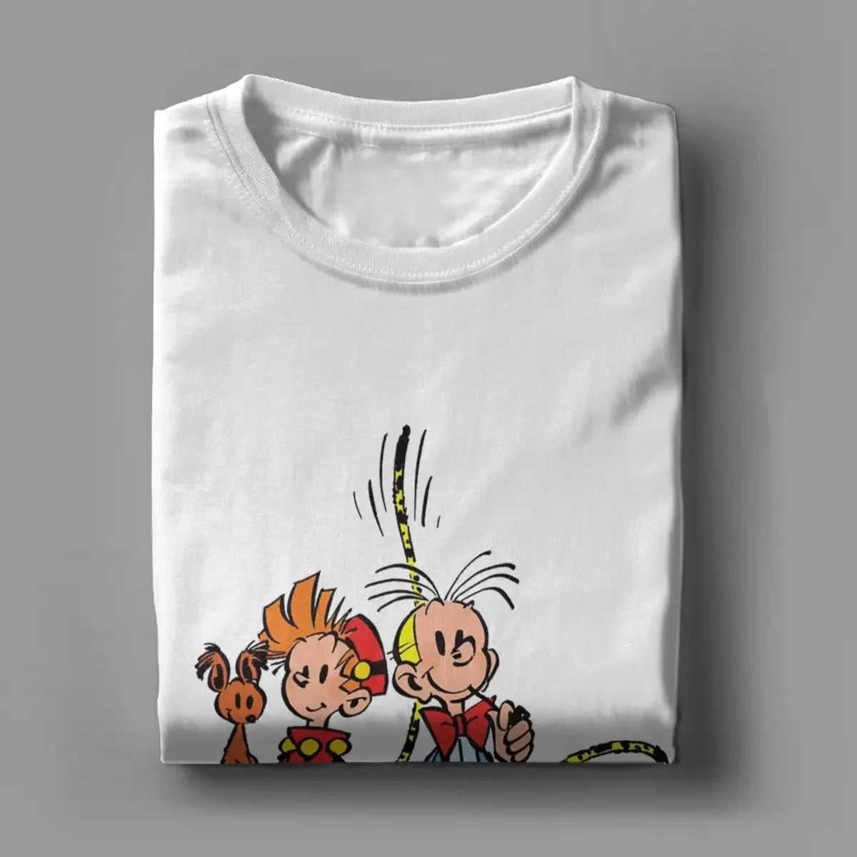 Camisetas para hombre Marsupilami &amp; Spirou Camisetas casuales Camisetas de manga corta con cuello redondo Ropa original 100 % algodón