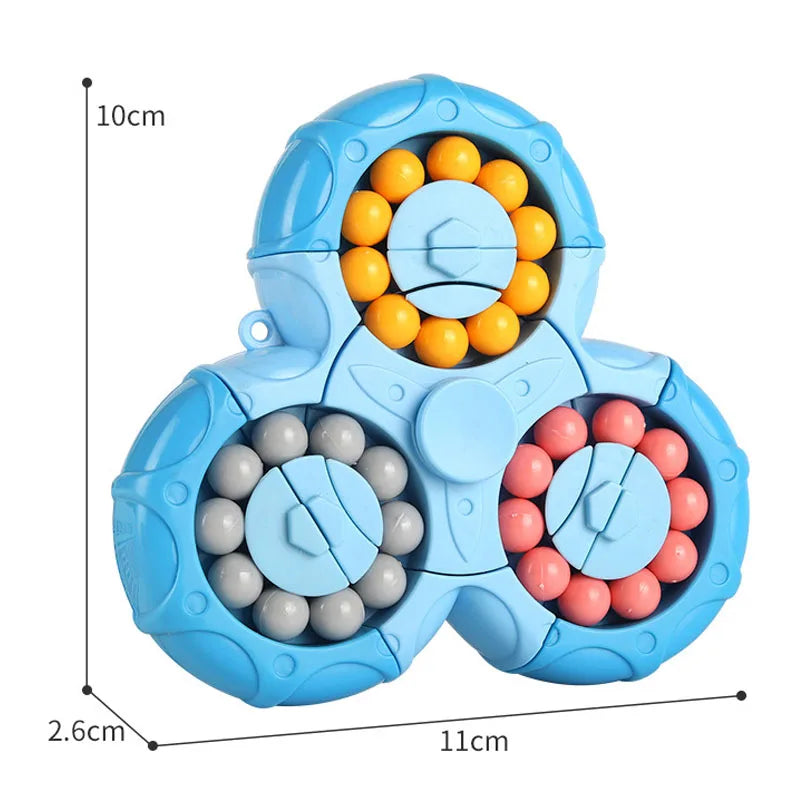 Montessori Rotating Magical Bean Cube Fingertip Toy Children IQ Mind Brain Teaser Game Educational Spinners Stress Relief Toys