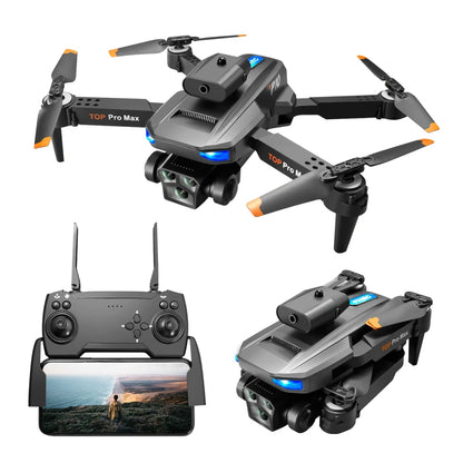 El nuevo dron P10 Max 2024 viene con cámara y un cuadricóptero RC plegable dual de alta definición con WiFi FPV y mantenedor de altura P10max