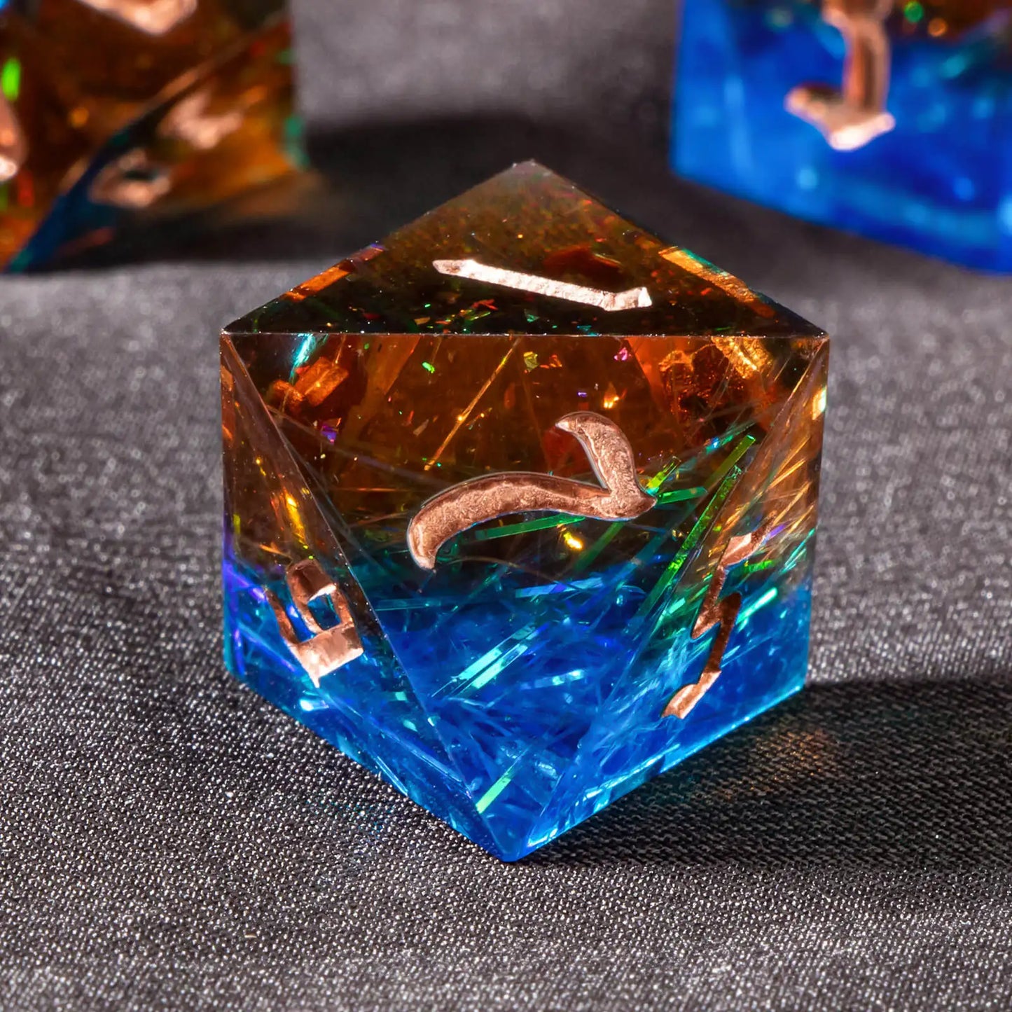 KERWELLSI DND Sharp Edge Resin Dice Set, Dungeon and Dragon D&D Dice Set for Role Playing, RPG Polyhedral Dice Set, D and D Dice