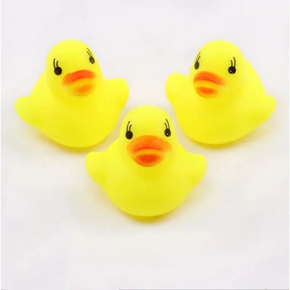 Children's Rubber Duck Squeeze-sounding Dabbling Toys Baby Bathtub Pools Water Game Play Floating Inflatable Bath Toys for Kids