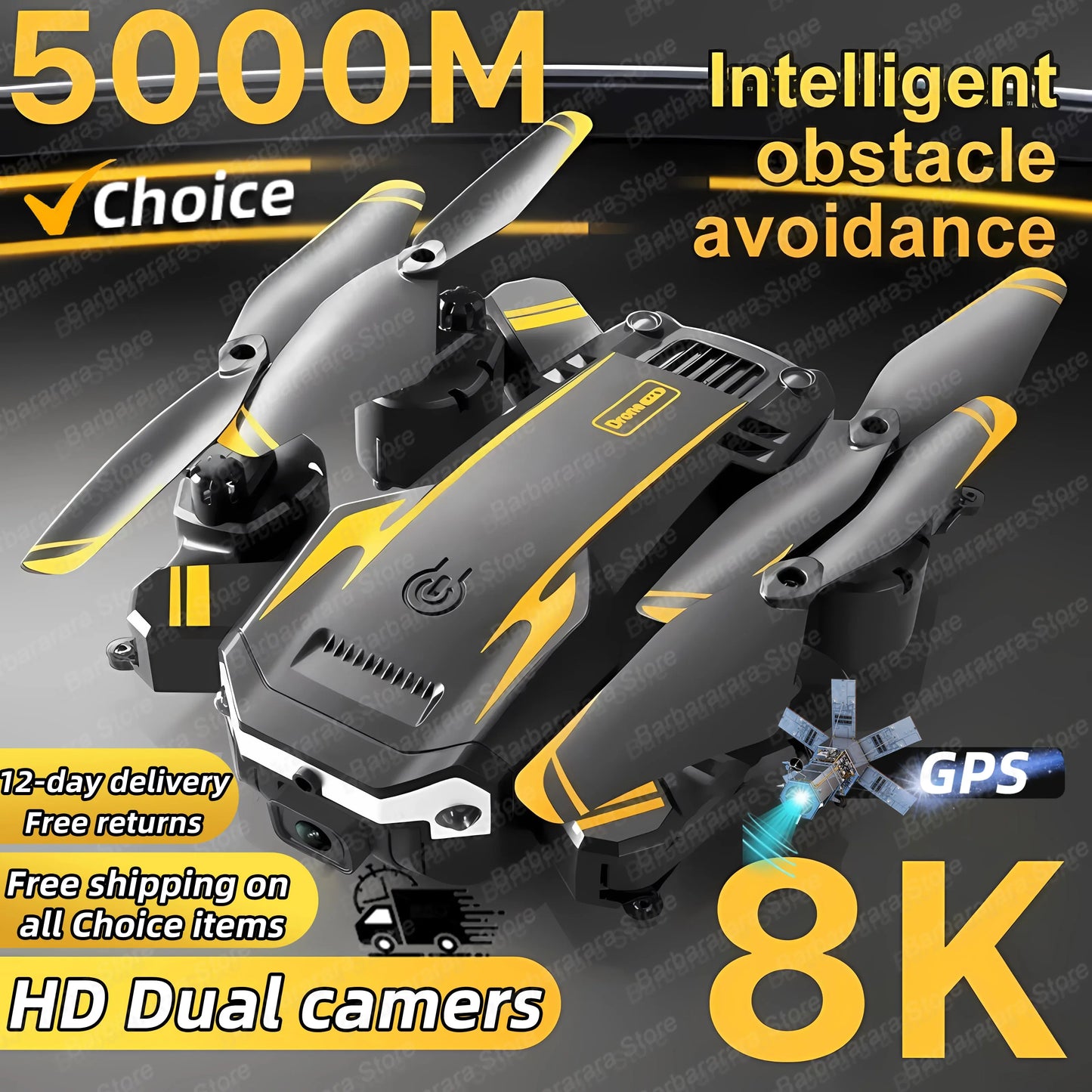 Drone GPS S6Max 4k Caméra HD 8K professionnelle Évitement d'obstacles Photographie aérienne Flux optique Quadricoptère pliable 5000M Cadeaux