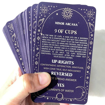 Tarot Cards For Beginners, Radiant Wisdom Tarot Deck, 78-Cards With PDF Guidebook, Taro Decks Unique, Fortune Telling Toys