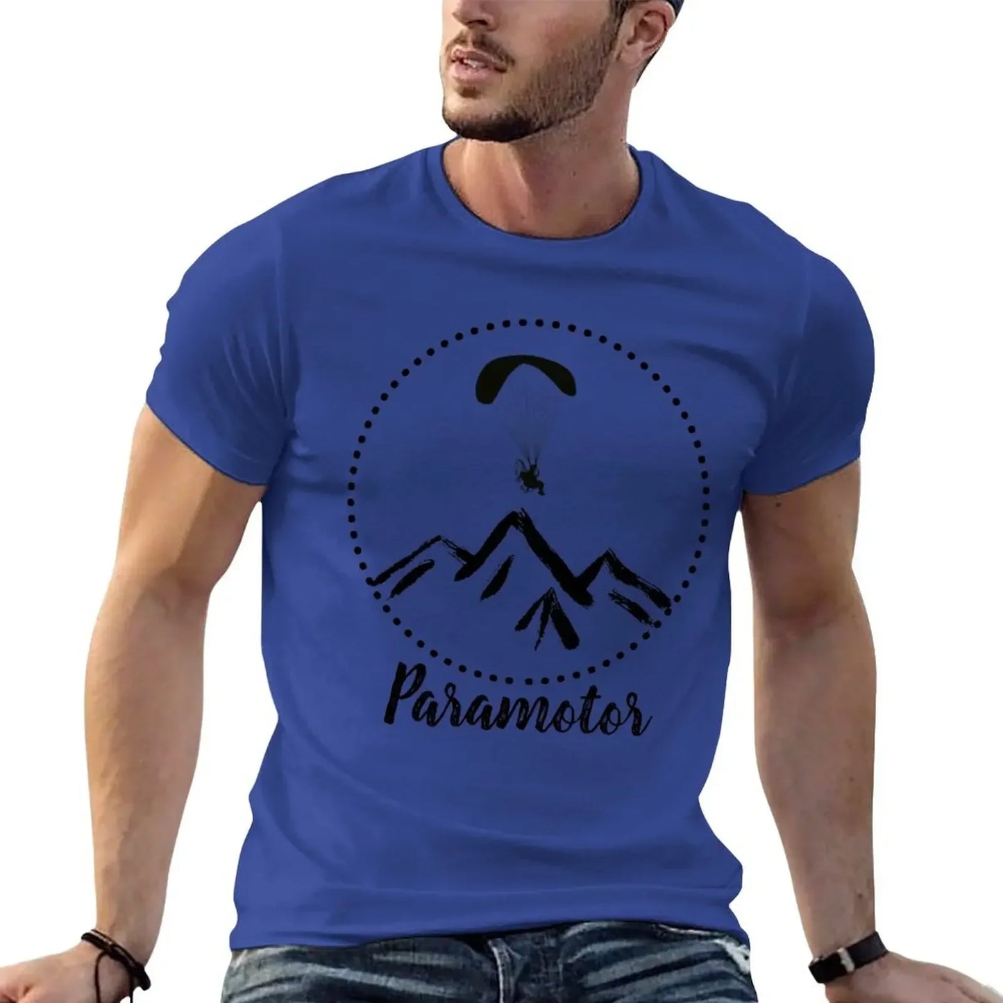 T-shirt Paramotor T-shirts mignons hauts hauts t-shirts ajustés pour hommes