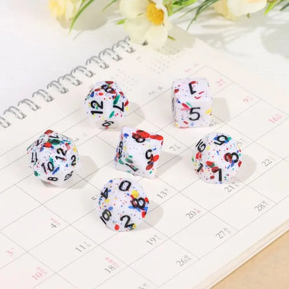 7Pcs/Set for TRPG DND Multi-sided 7-grain Set Dice Board Game Color Bloody Set Dice