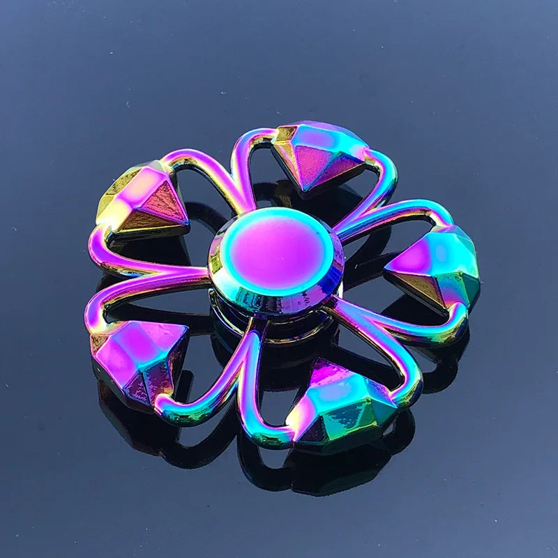 Jouets Fidget Spinner en métal arc-en-ciel, roulement en acier inoxydable, haute vitesse, soulagement du stress, jouets d'anxiété TDAH pour adultes et enfants