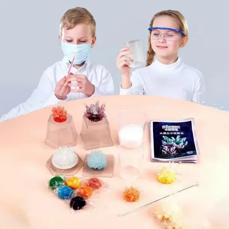 Kit de cultivo de cristales mágicos, decoración de cristales, experimentos científicos, rompecabezas y alivio del estrés, juguete para niños, estímulo educativo