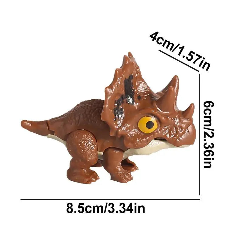 Finger Dinosaur Figure Jurassic Model Dino Park Toy for Children Biting Hand Fidget Tricky Pteranodon Mosasaurus Joints Gift