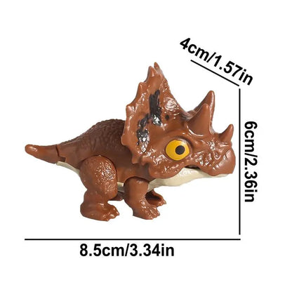 Finger Dinosaur Figure Jurassic Model Dino Park Toy for Children Biting Hand Fidget Tricky Pteranodon Mosasaurus Joints Gift