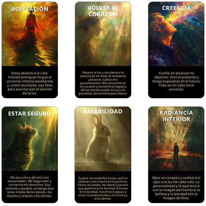 Tarot español, cartas del oráculo del sol interior, el camino hacia la luz y la libertad, baraja del oráculo de la sanación, cartas del tarot de la luz y el amor