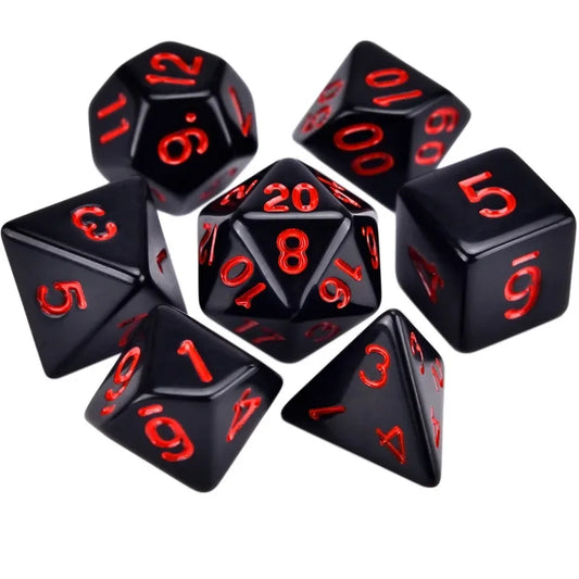 Lot de 7 dés de jeu en acrylique neufs pour jeux de société DND et COC Polyhedron Solid Color Series D4 D6 D8 D10 D% D12 D20