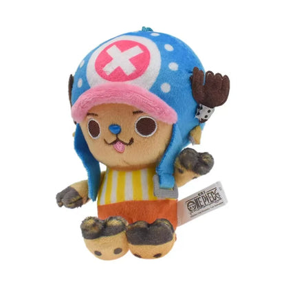 12cm/4.72in One Piece Original Kawaii Plush Keychain Toy Tony Chopper Soft Stuffed Plush Doll Keychain Handbag Ornaments Toys