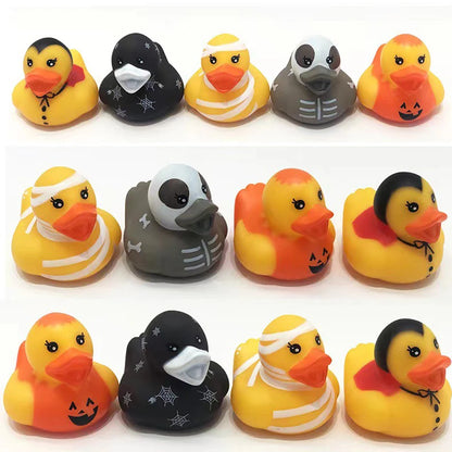 Montessori Toys 10PCS New and Cute Children's Birthday Gifts Baby Bath Items Halloween Rubber Duck Pools Water Fun Hobbies