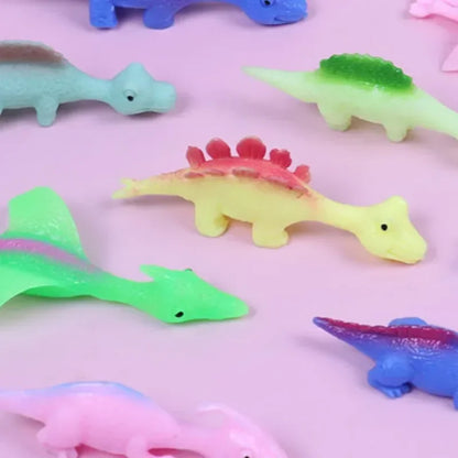 Dinosaur Catapult Finger Darts Spoof Stretch Dinos Toy Squishy Funny Pranks Cool Stuff Sensory Kids Toys Anti Stress Fidget Toys