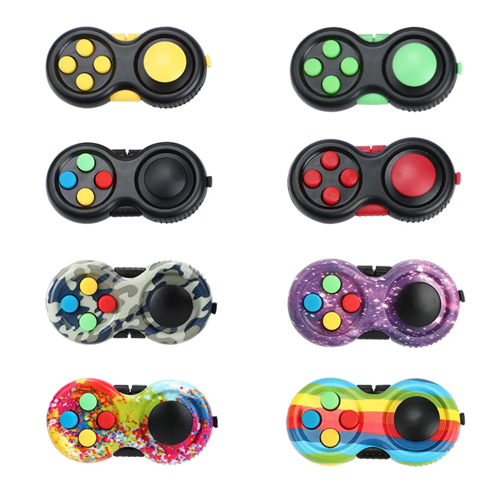 Nouveau contrôleur de jeu Fidget de qualité supérieure, jouet de mise au point en plastique ABS lisse, soulagement du stress, presser amusant, main chaude, cadeau interactif