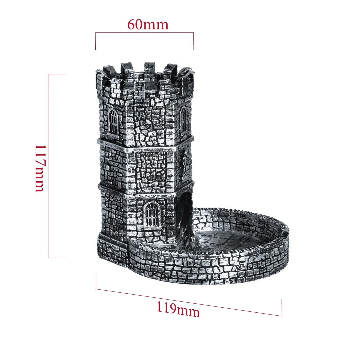 Hollow Castle Dice Tower Resin DND Dice Rolling Tower for Dungeons and Dragons Game RPG Dice playing Home Desktop Decor Gifts