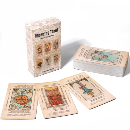 Signification des cartes de tarot avec signification dessus Mot-clé du tarot pour débutant Jeu de tarot ancien Apprendre le tarot 78 cartes