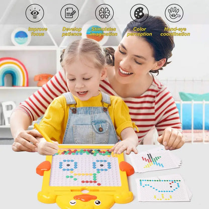 Kids Magnetic Drawing Board Yellow Duck Dinosaur Writing Board Creative Drawing Booklets Pattern Educational Montessori Toy Gift