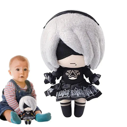 23CM NieR:Automata SQUARE ENIX Anime 2B 9S Anime Juego Película Dibujos animados Juguetes Peluche Animal Navidad Muñeco de dibujos animados Regalo