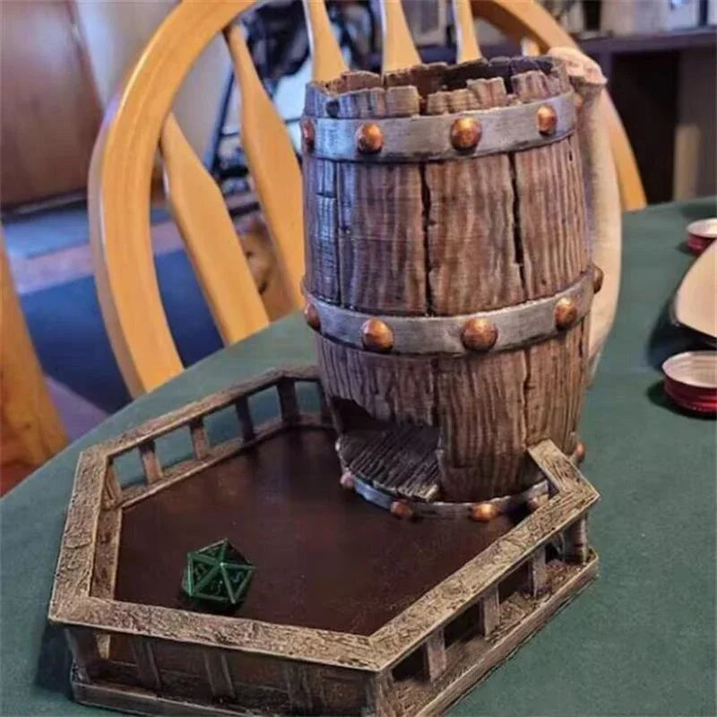 Dice Tower for DND Game Resin Crafts Viking Style Dice Tower Tabletop Ornament Dice Rolling and Tabletop Game Accessories