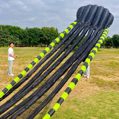 Cometa inflable con software de cometa de pulpo grande 3D de 8 metros, fácil de volar y resistente al desgarro, interacción entre padres e hijos, cometa Weifang