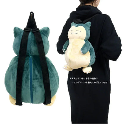 Sac à dos en peluche Pokémon Kawaii en peluche Mimikyu Eevee Mew Gengar Snorlax Sac d'école souple Sac à bandoulière Cadeau pour enfants