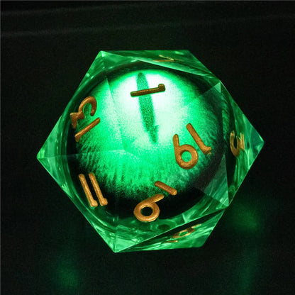 KERWELLSI Beholder Eye Single 33mm D20 Dice, 20 Sided DND D&D Dice for Dungeon and Dragon, Role Playing Dice RPG D and D Dice