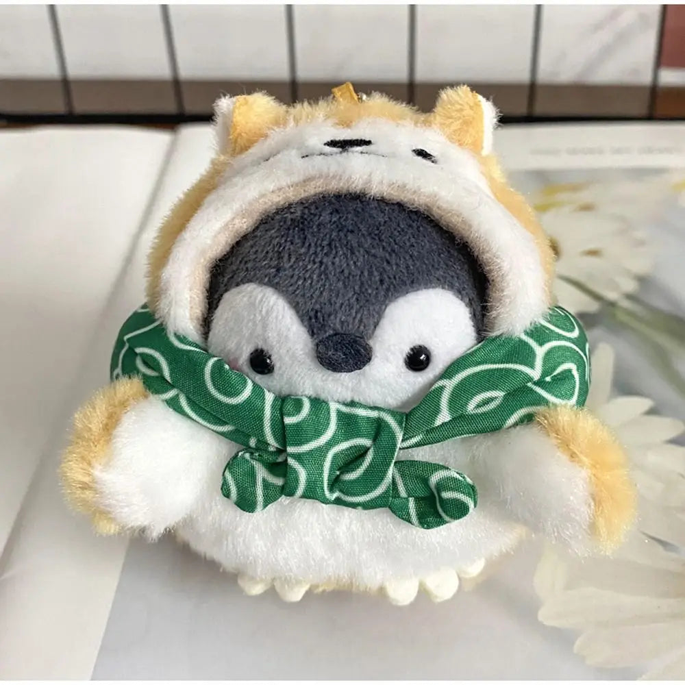 Cartoon Tourist Hat Penguin Keychain Cute Penguin Plush Key Ring For Girls Gifts Creative School Bag Keychain