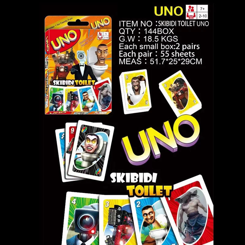 UNO FLIP! STUMBLE GUYS Jeu de société Anime Dessin animé Figure Motif Famille Drôle Divertissement uno Cartes Jeux Cadeaux de Noël