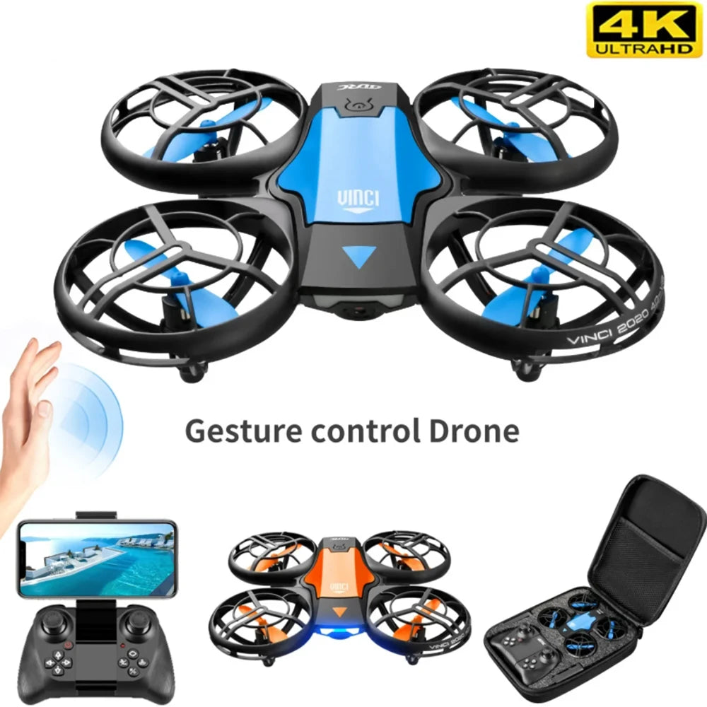 2024 nuevo V8 Mini Drone 4k profesional HD Cámara gran angular 1080P WiFi FPV Drones Altura Mantener Control remoto Helicóptero Regalo Juguetes