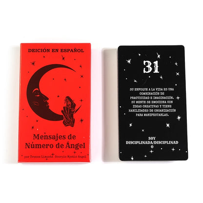 Oráculo En Español, Mensajes De Número De ?ngel, 53 Cartas, Números Angelicales Angel Number Messages Tarot Cards Deck Future