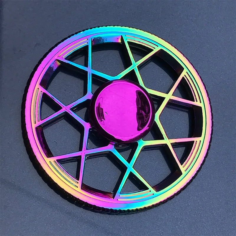 Jouets Fidget Spinner en métal arc-en-ciel, roulement en acier inoxydable, haute vitesse, soulagement du stress, jouets d'anxiété TDAH pour adultes et enfants